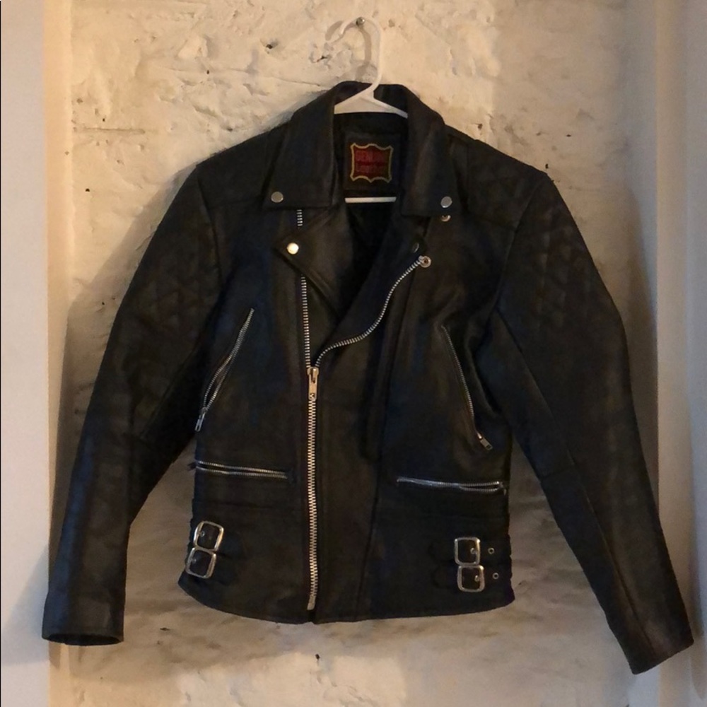 Black Leather Motorcycle Jacket